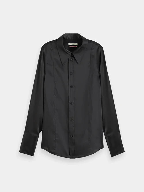 Satin Shirt Black