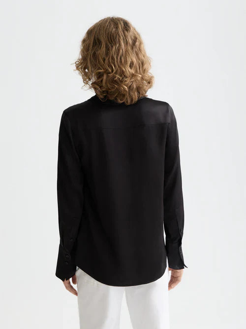Satin Shirt Black