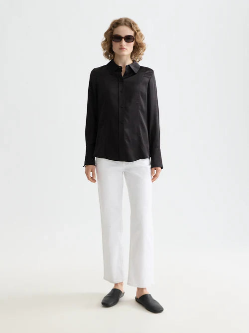 Satin Shirt Black