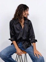 Satin Shirt Black