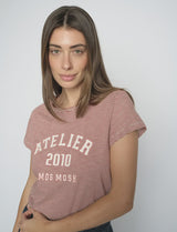 Camp O-SS Stripe Tee Cowhide