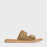 Cera Suede Slides Olive