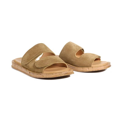 Cera Suede Slides Olive