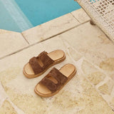 Cera Suede Slides pecan