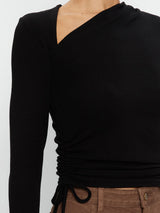 Annika Jersey Top Black