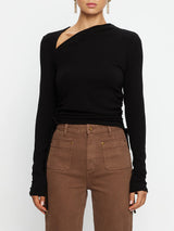 Annika Jersey Top Black