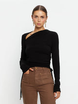 Annika Jersey Top Black