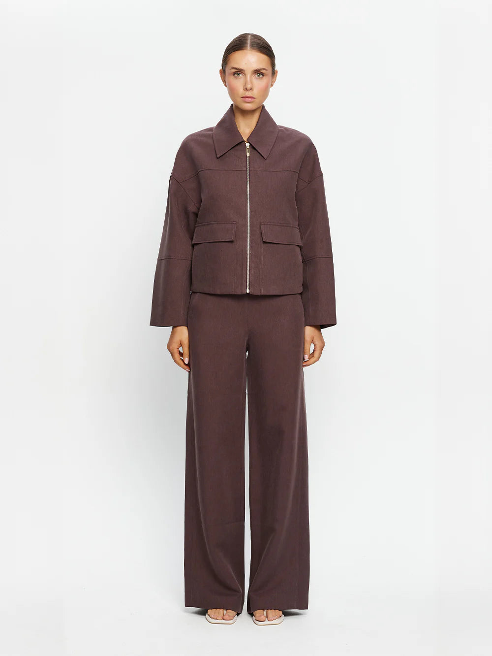 Nyah Wide Leg Pant Plum