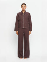 Nyah Wide Leg Pant Plum