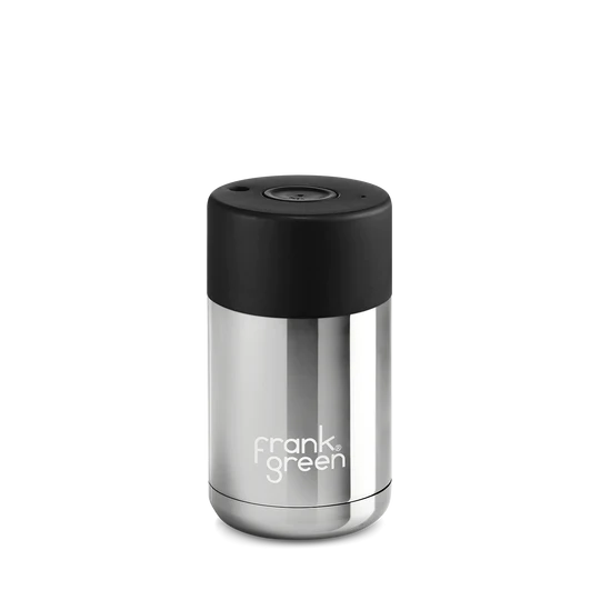 Frank Green 12oz Ceramic Reusable Cup Chrome Silver
