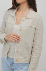 Humidity Bella Linen Jacket Natural