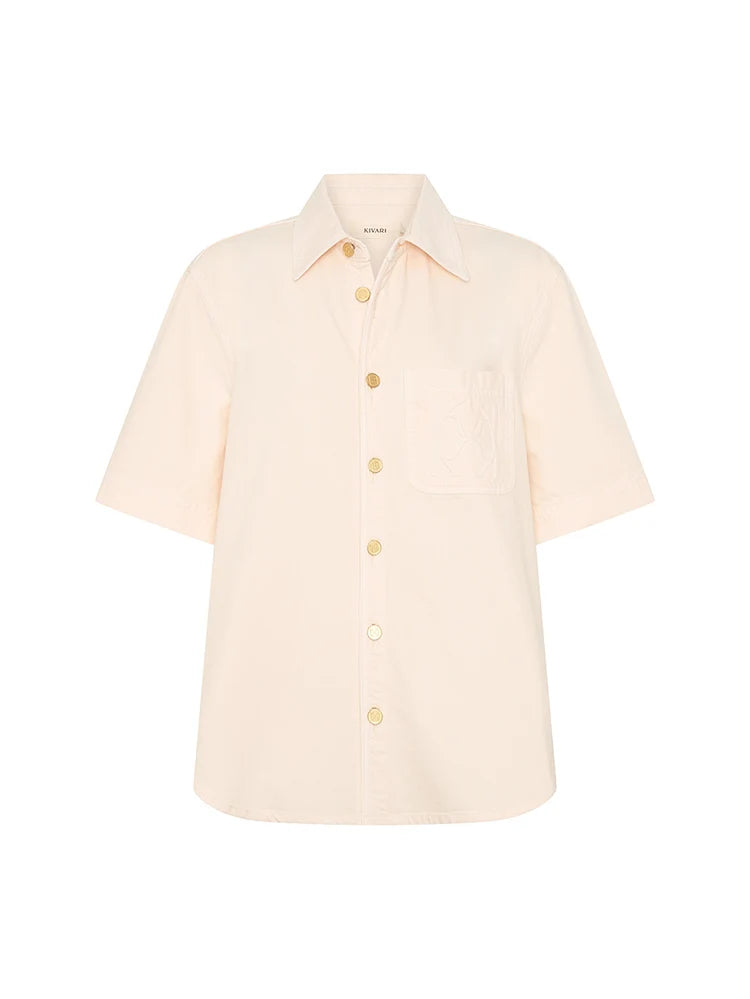 Ariana Denim Shirt Rosewater