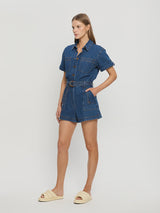 Kivari Georgie Playsuit Indigo Blue