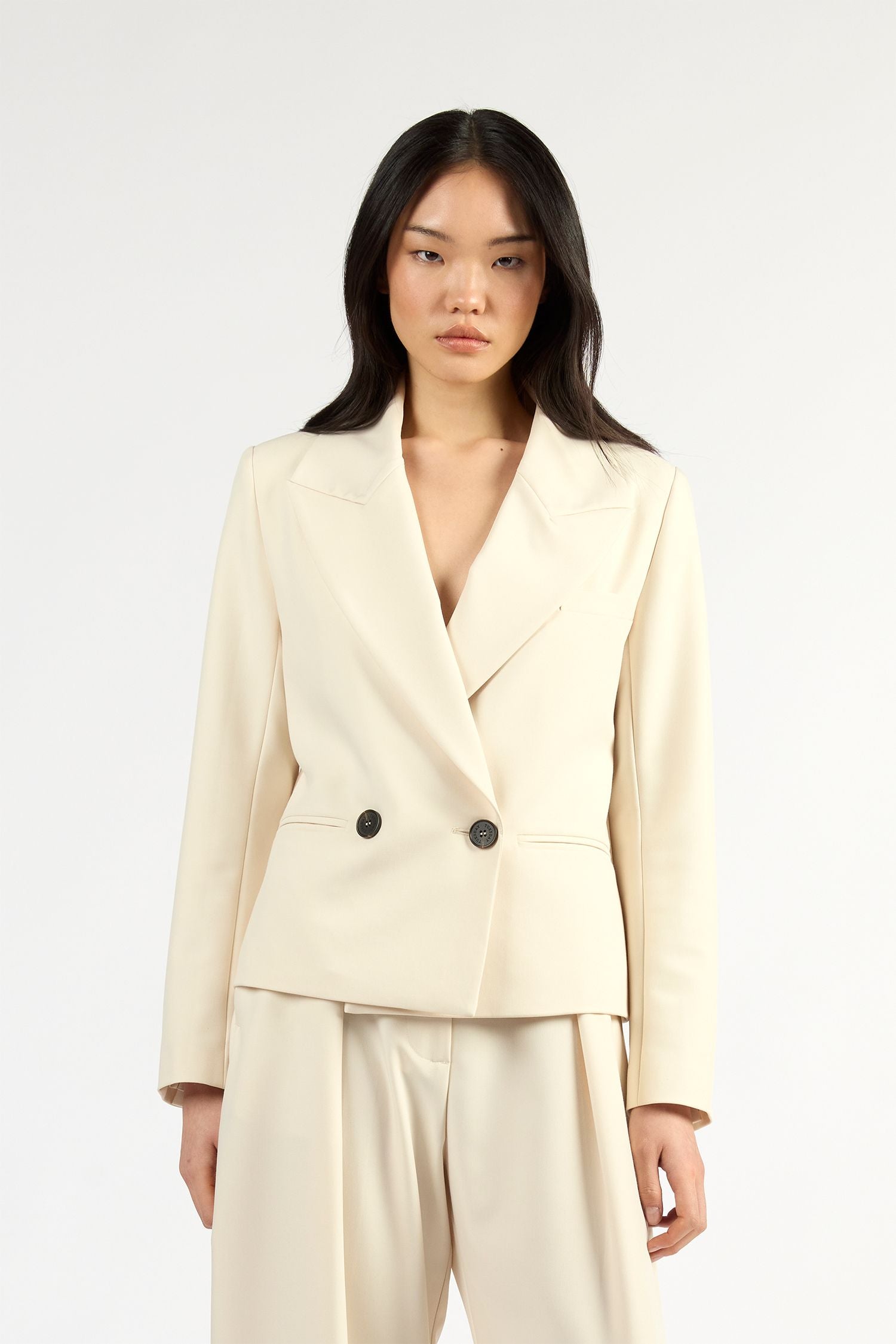 Crop Blazer Cloud