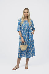 Fleur Ziggy Dress Blue/Stone