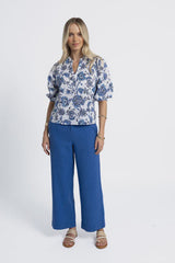 Fleetwood Linen Pants Royal Blue