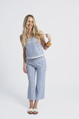 Eve Stripe Pant Blue White