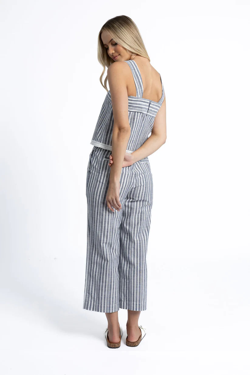Eve Stripe Pant Blue White