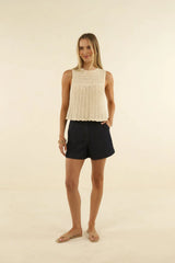 Ivy Denim Shorts Dark  Blue