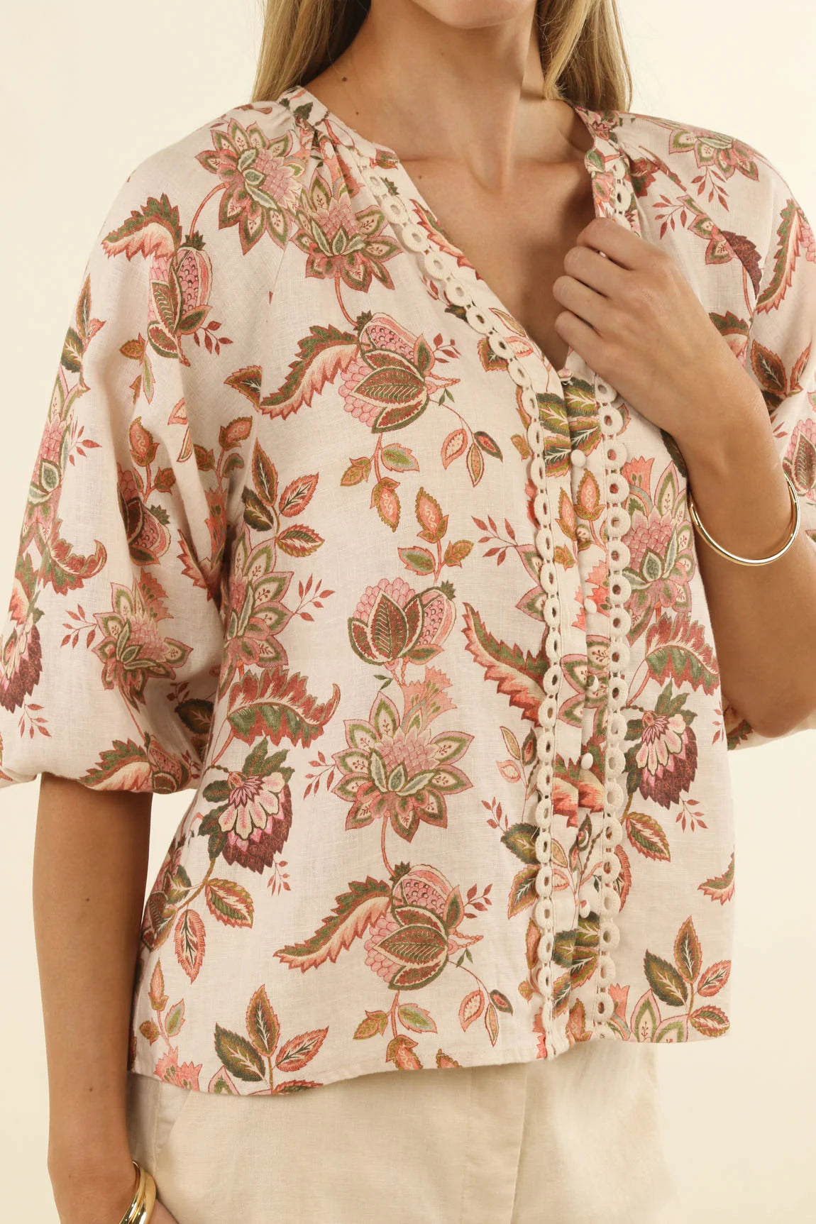 Bohemian Rose Blouse Bohemian Print