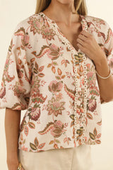 Bohemian Rose Blouse Bohemian Print