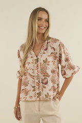 Bohemian Rose Blouse Bohemian Print