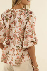 Bohemian Rose Blouse Bohemian Print