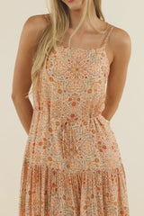 Izra Maxi Dress Melon Print