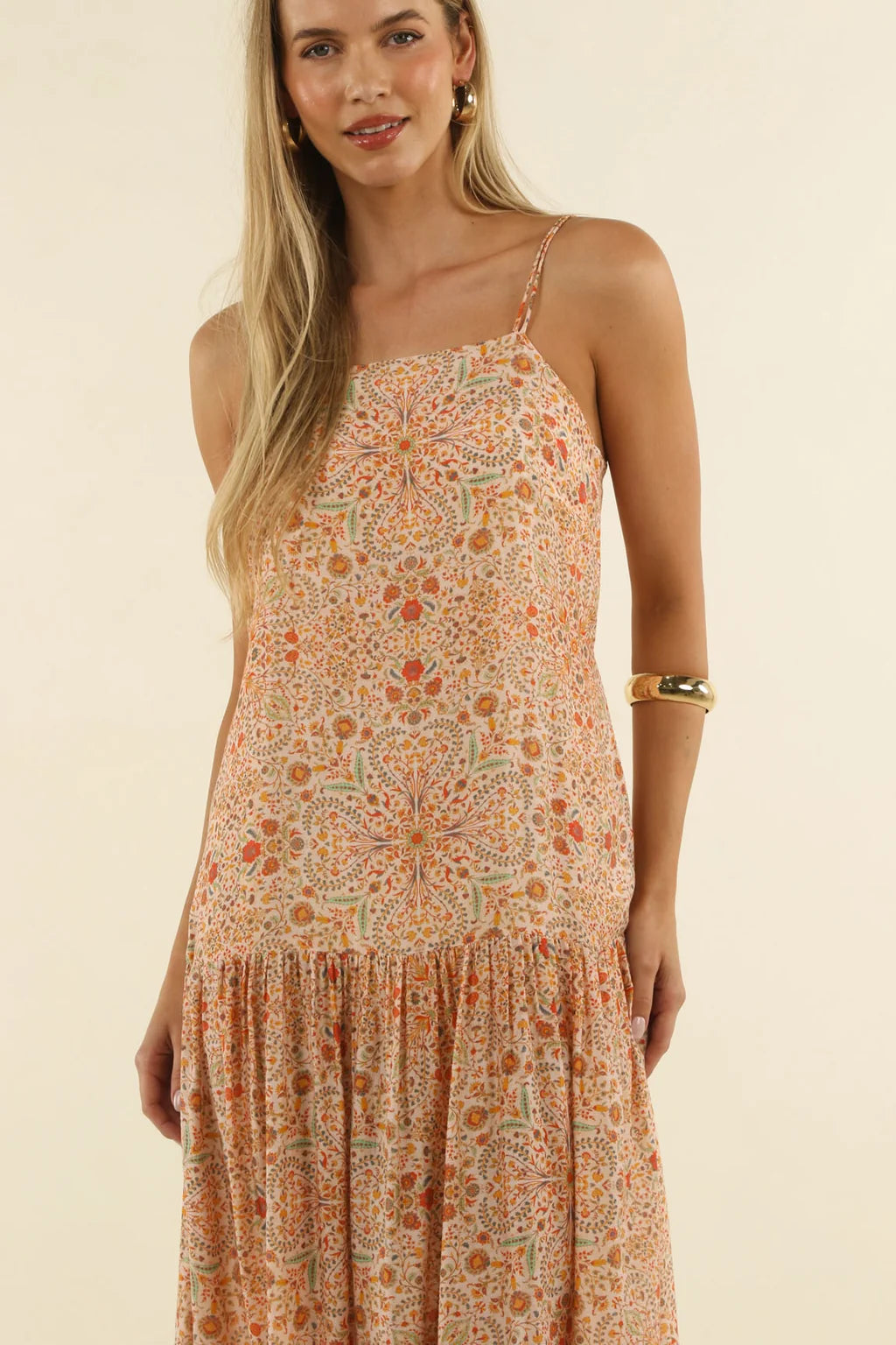 Izra Maxi Dress Melon Print