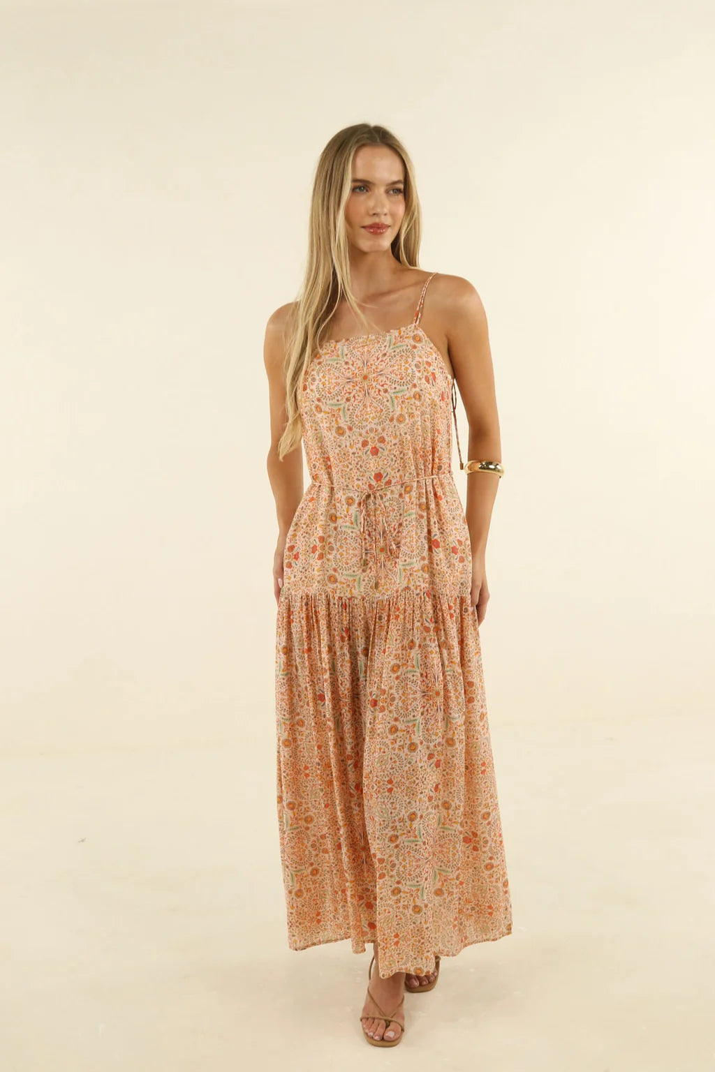 Izra Maxi Dress Melon Print
