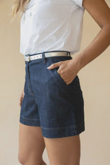 Ivy Denim Shorts Dark  Blue