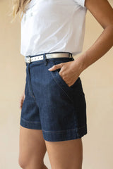 Ivy Denim Shorts Dark  Blue