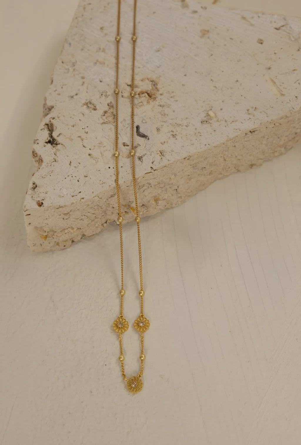 Bellis Necklace Gold Orange
