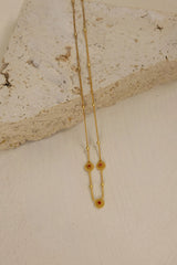 Bellis Necklace Gold Orange
