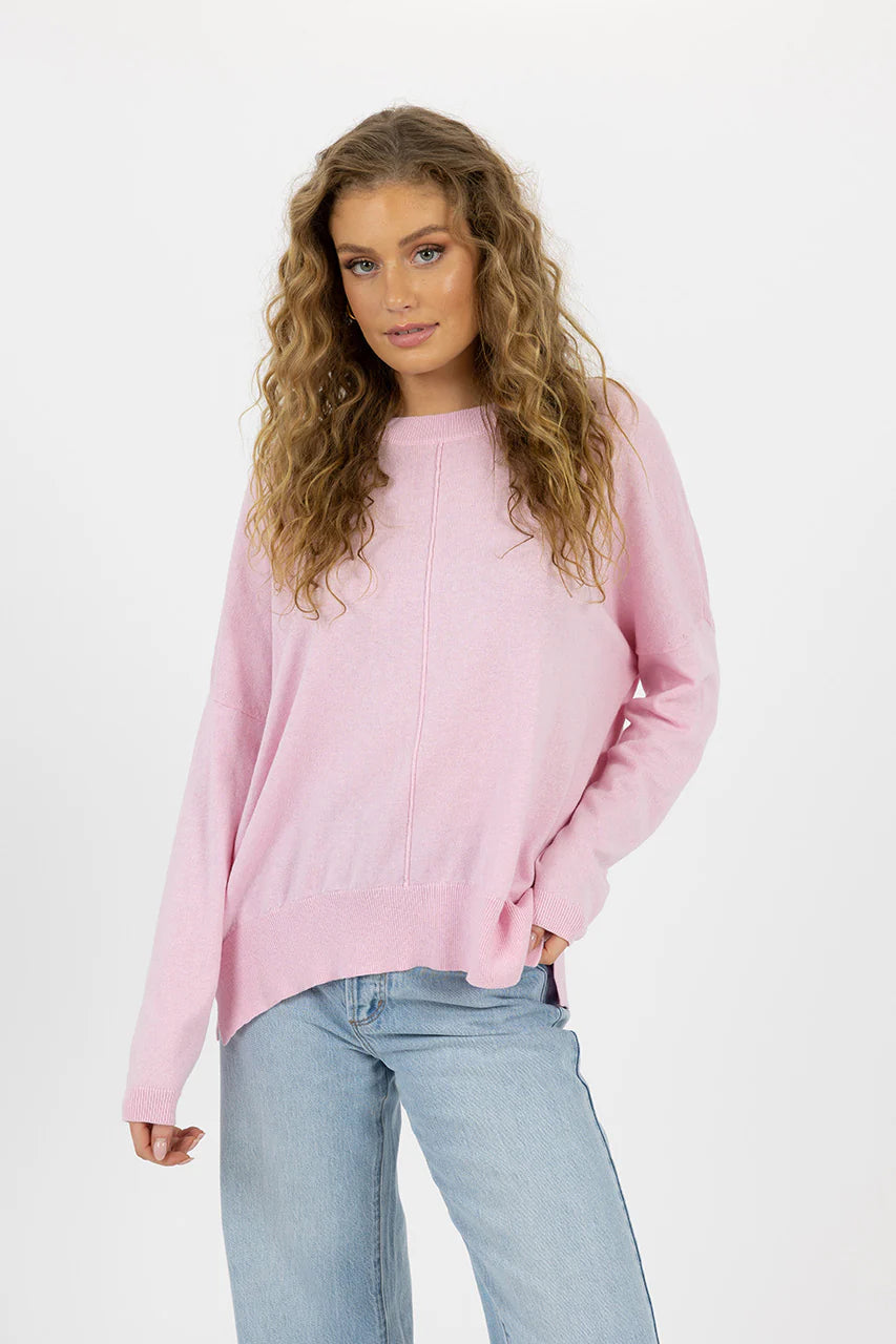 Humidity Klara Knit  Sweater Light Pink