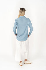 The Chambray Shirt  Mid Blue