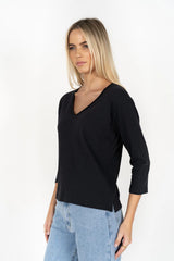 Stella V neck Slate