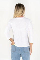 Humidity Stella V Neck White