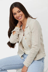 Humidity Bella Linen Jacket Natural