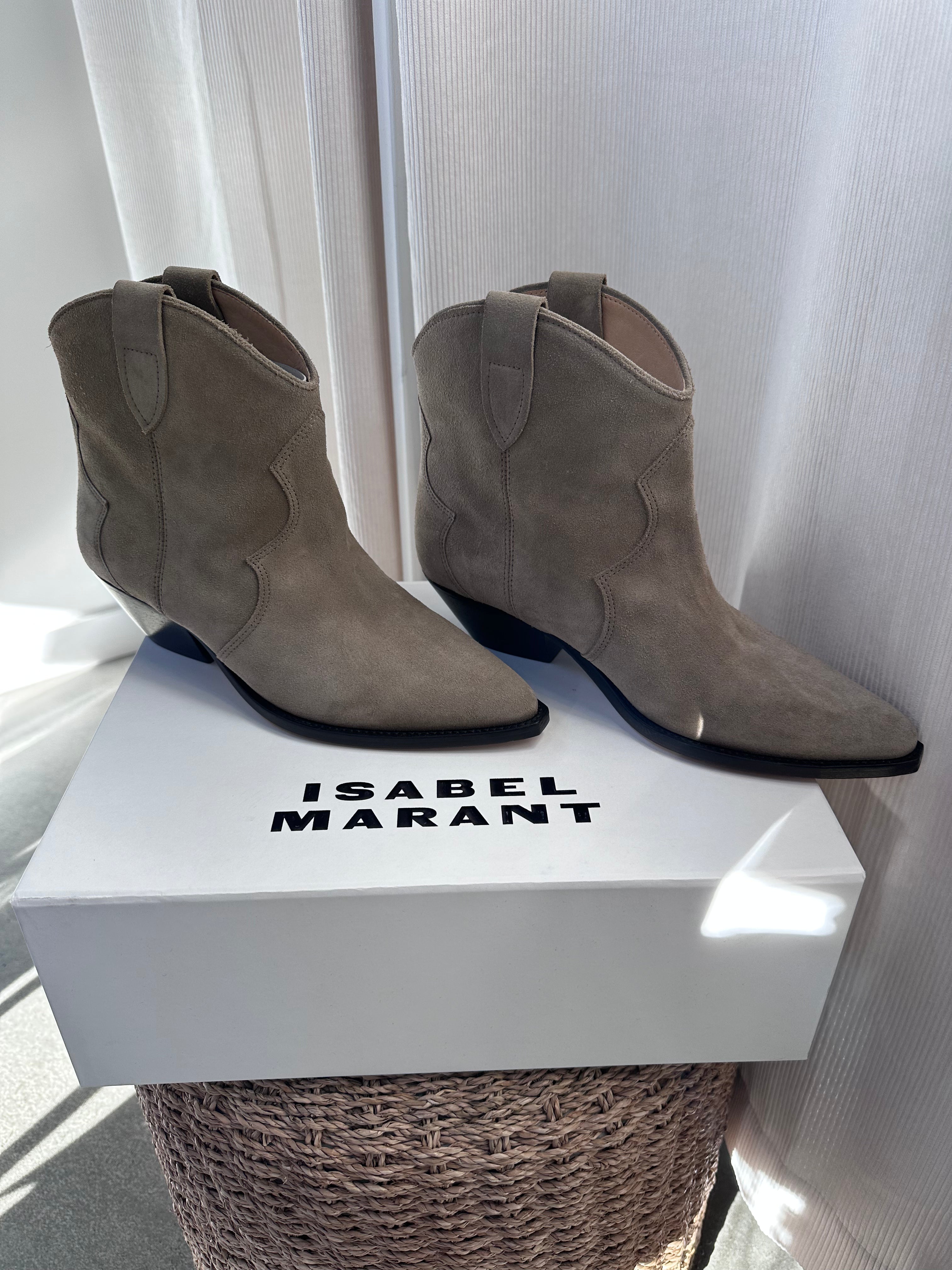 Isabel Marante Dewina Suede Boots New Size 40 Taupe