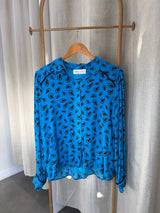 Pre Loved Velvet Gold Foil Stripe Blouse