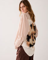 Big Flower Cotton Shirt  Rust