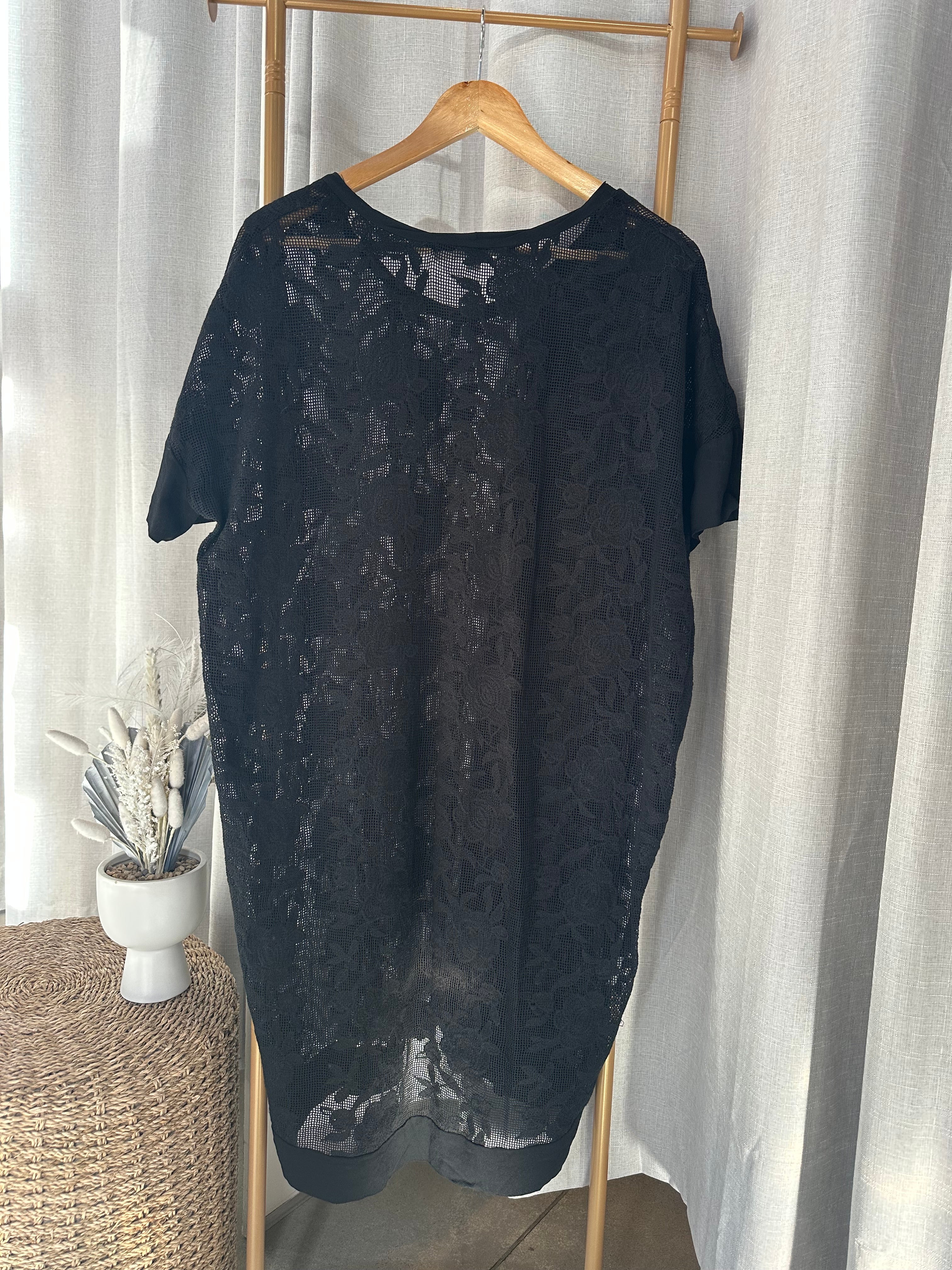 Pre Loved Briarwood Brodorie Dress Black S RRP$249.00