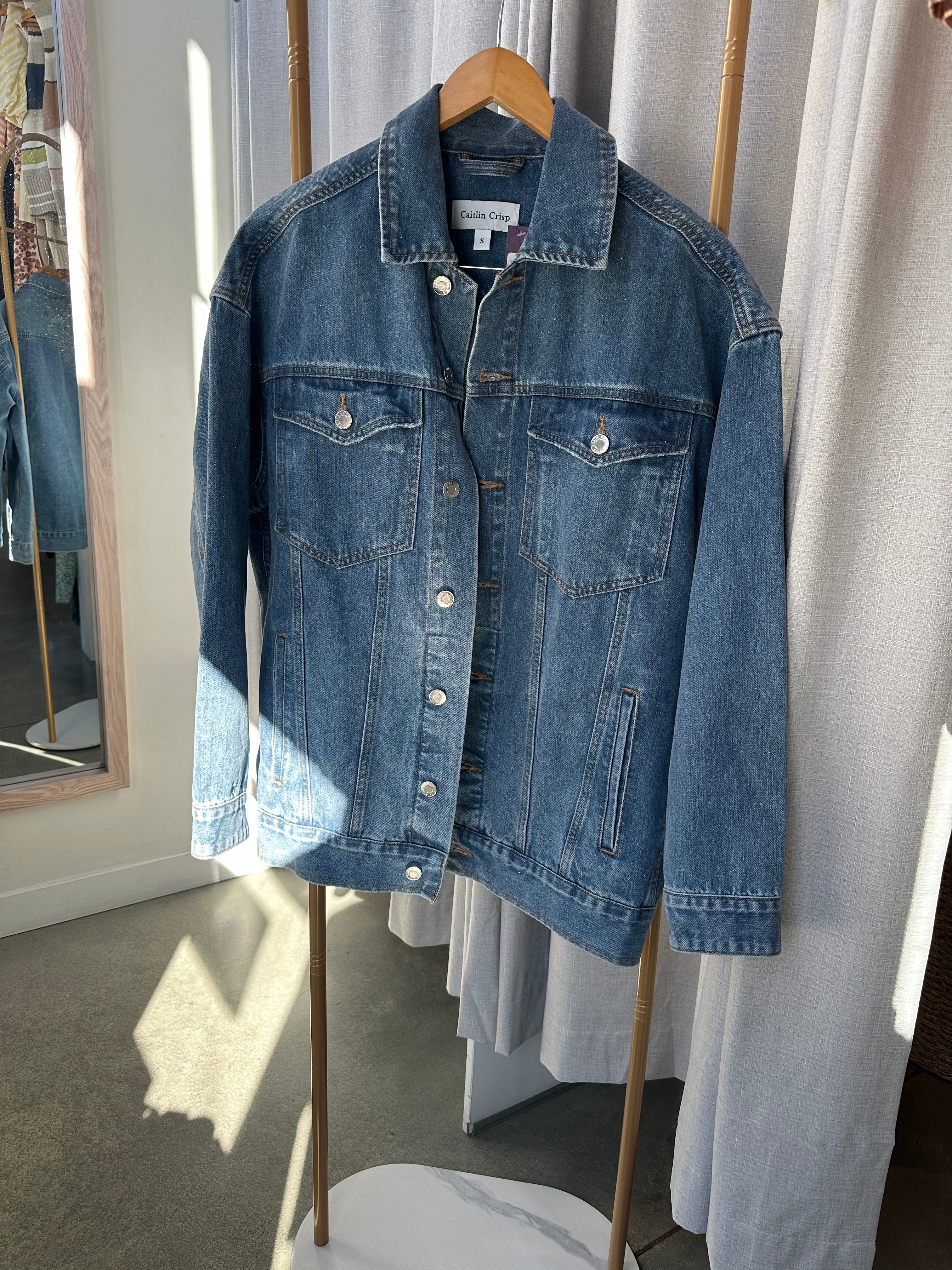 Pre Loved Caitlin Crisp Denim Jacket Small RRP$455.00