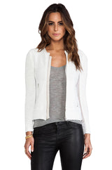 Pre Loved Iro Amiya Jacket Cream/White size 42 RRP $760