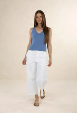 Margot Drill Pants White
