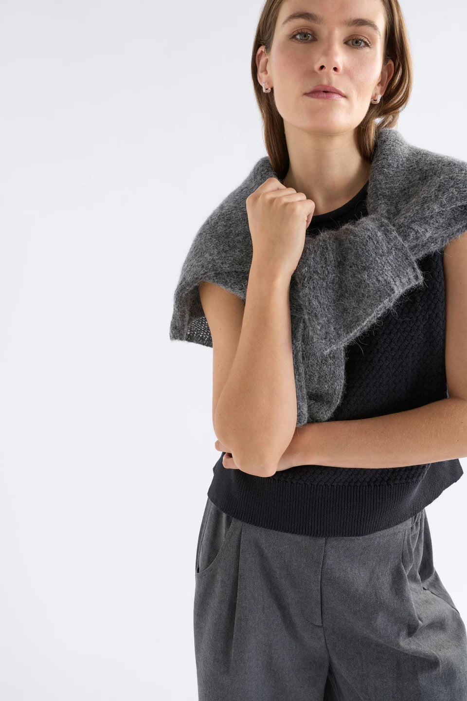 Naya Black Knit Vest