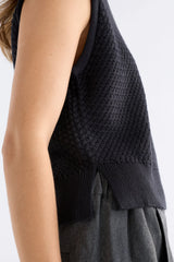 Naya Black Knit Vest