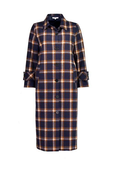 Kamali Coat Navy Check