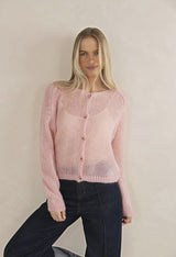 Emmy Mohair Cardigan Soft Pink